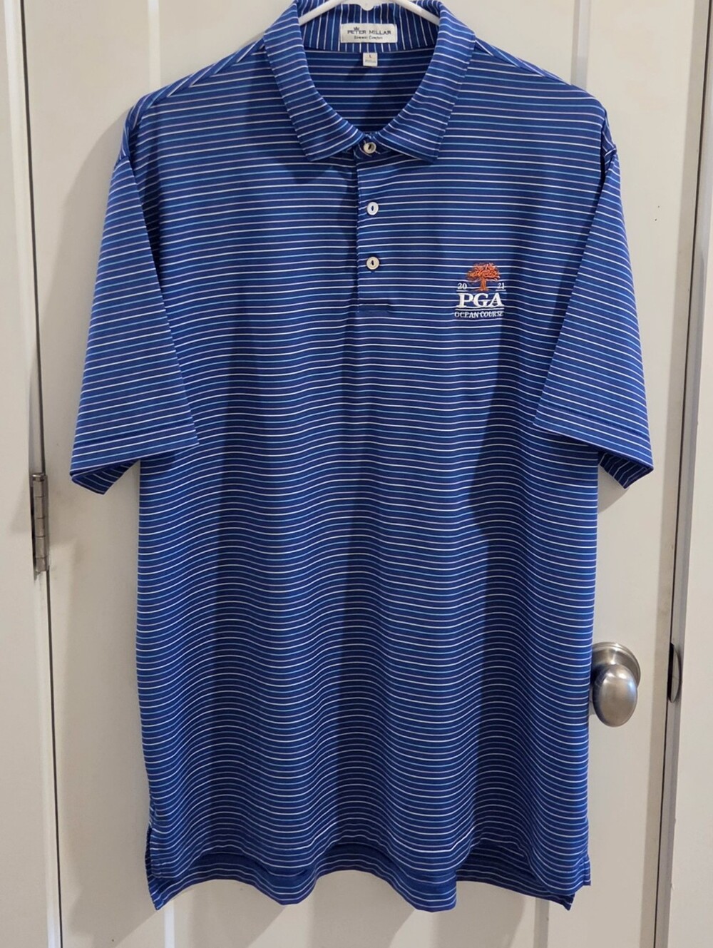 Peter Millar Performance Jersey Polo Shirt - 2021 PGA Championship - Size Large